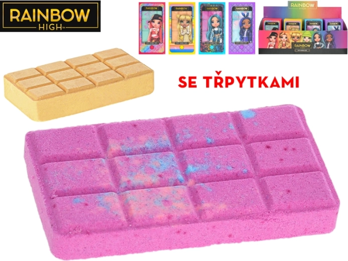 Rainbow High błyszcząca kula do kąpieli 13 × 7 cm, 4 kolory