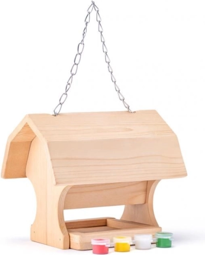 Drewniane karmnik dla ptaków do malowania