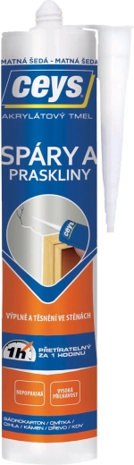 Akrylowy uszczelniacz do szczelin i pęknięć 280 ml szary mat CEYS