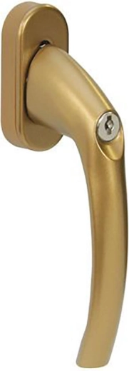 Zamykana klamka okienna i drzwiowa z aluminium F4 brąz