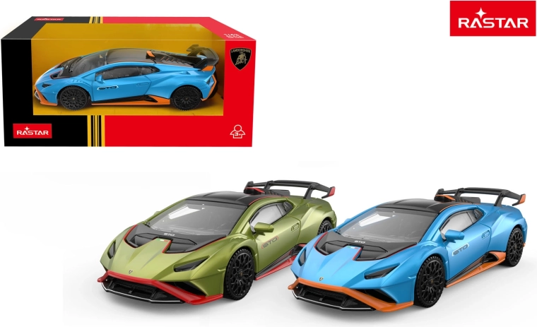 Model samochodu Lamborghini Huracan STO Rastar 1:43 zielony - 1 sztuka