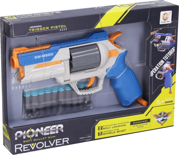 Rewolwer Pioneer – pistolet na piankowe naboje 25 cm