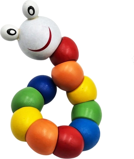 drewniana gąsienica 18 cm