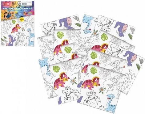 Kolorowanki – serwetki dinozaury