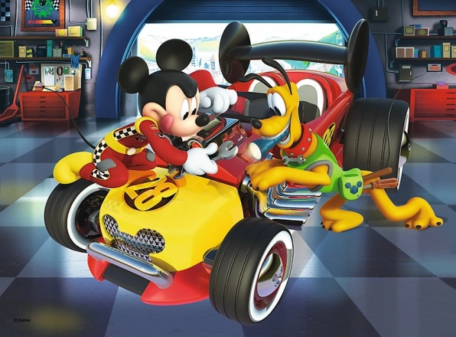 TREFL puzzle MICKEY MOUSE: przygotowania do wyścigu, 20 elementów