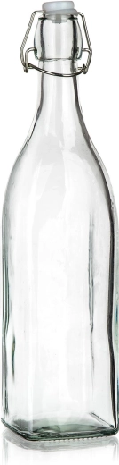 Szklana kwadratowa butelka z zamknięciem patentowym 950 ml Yara