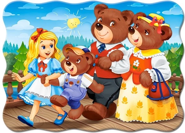 Puzzle 30 elementów Złotowłosa i trzy niedźwiedzie