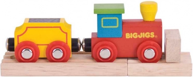 Bigjigs Rail mój pierwszy pociąg z wagonikiem i torami