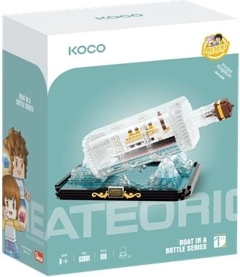 KOCO Titanic w butelce – zestaw konstrukcyjny 918 elementów - 1 sztuka