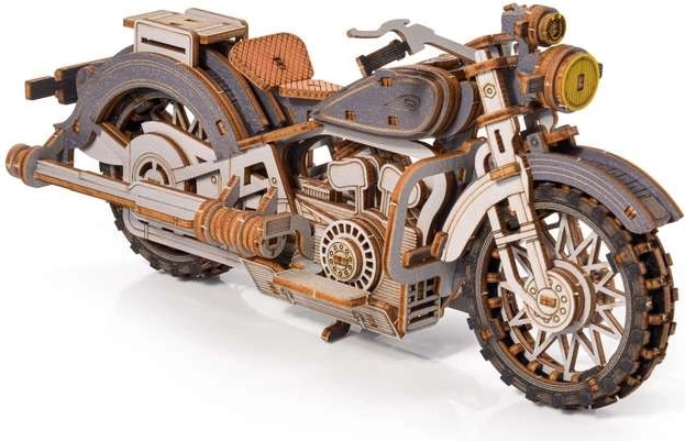 Little Story drewniane puzzle 3D motocykl Comanche szary