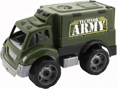 Wojskowy plastikowy samochód z napędem typu freewheel i otwieranymi drzwiami