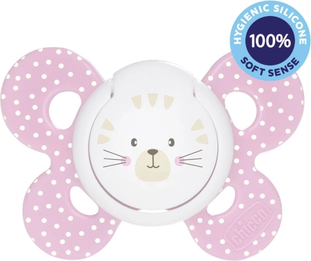 CHICCO smoczek Physio Comfort silikonowy 6–16 miesięcy – kot, 1 szt.