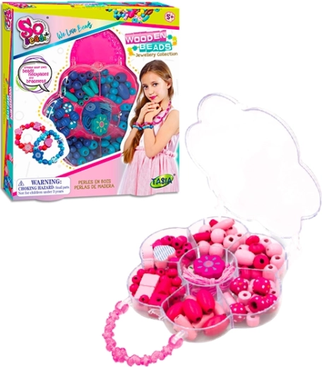 Tasia zestaw drewnianych koralików do bransoletek, 2 warianty