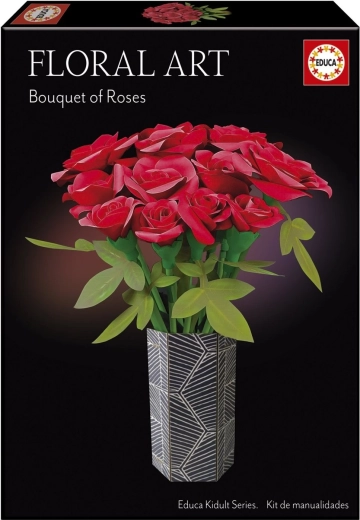Educa puzzle 3D Floral Art: czerwone róże