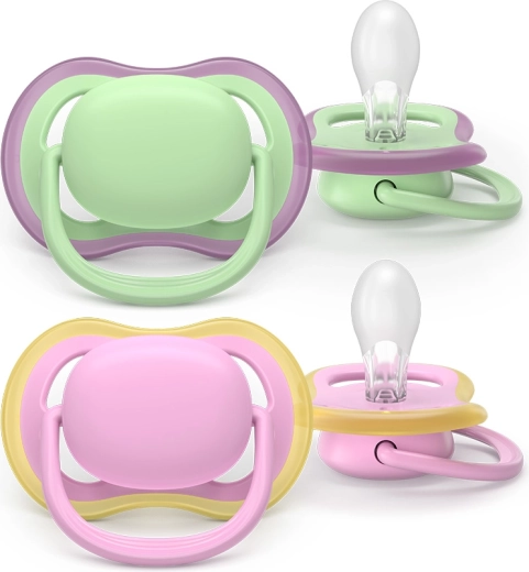 Philips Avent smoczek Ultra Air, różowy i zielony, 6–18 miesięcy, 2 szt.