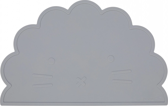 Silikonowa mata antypoślizgowa Lew, szara