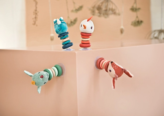 Kołysząca grzechotka z przyssawką Smoczek Joe