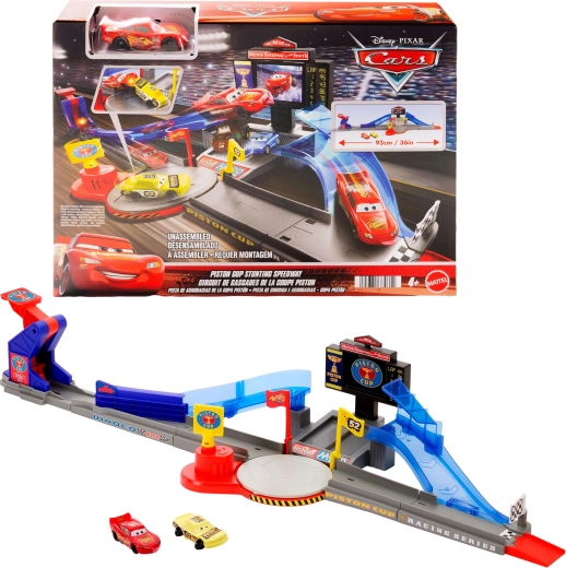 Kaskaderski tor Złoty Tłok DISNEY PIXAR CARS 90 cm + autko McQueena