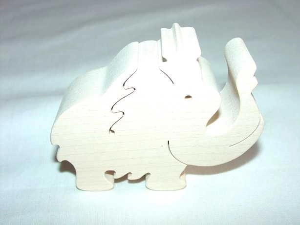 Fauna drewniane zwierzątko mamut
