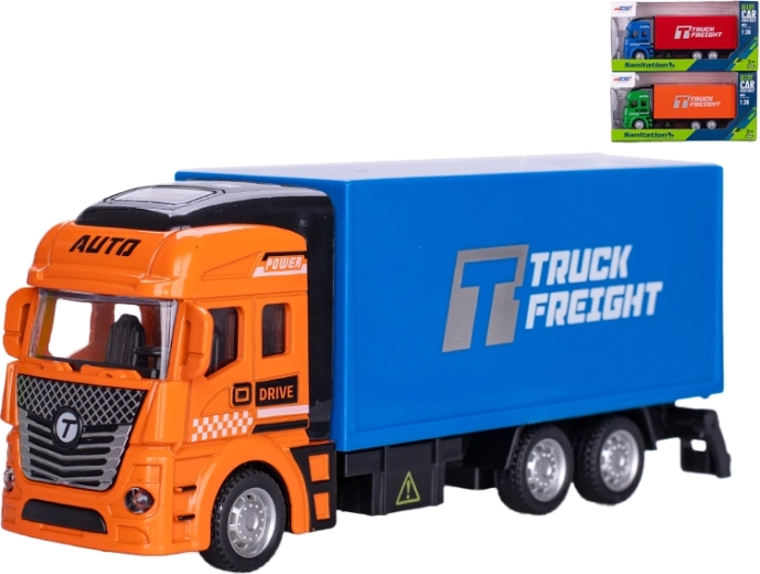 Metalowa ciężarówka 1:36 z napędem typu pull-back, 19,5 cm