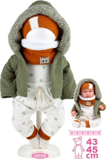 Ubranko dla lalki New Born 43–45 cm – zestaw 6‑częściowy