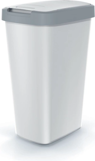 Kosz na śmieci Compacta Q Flap 45 l, popielaty z jasnoszarą pokrywą