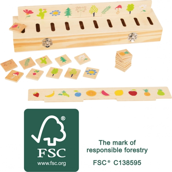 Drewniana zabawka edukacyjna do sortowania Small Foot