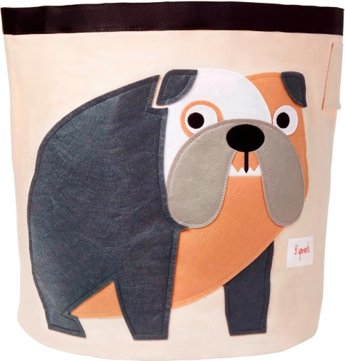 3 Sprouts kosz do przechowywania na zabawki Bulldog Grey