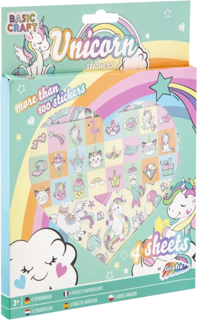 Naklejki Jednorożec 4 arkusze