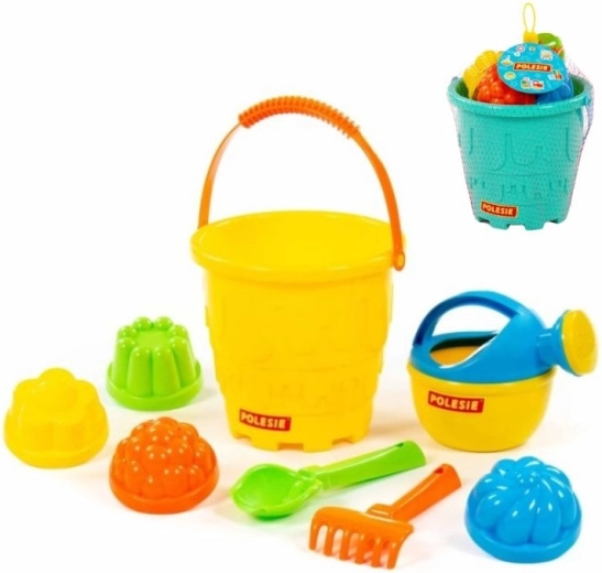 Zestaw do piasku – duże wiaderko w kształcie zamku z łopatką