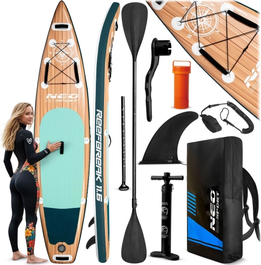 Neo-Sport dmuchany paddleboard SUP Reefbreak 11’6 (350 cm) zestaw