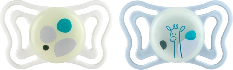 Chicco Physioforma Light silikonowe ortodontyczne smoczki uspokajające neutralne 2–6 m, 2 szt.