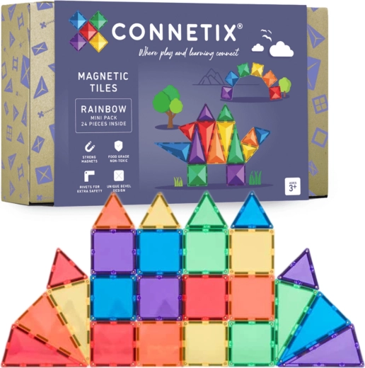 Connetix Rainbow Mini Pack magnetyczna układanka 24 elementy