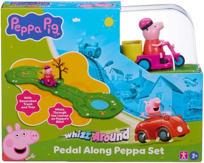 Świnka Peppa zestaw z rowerem