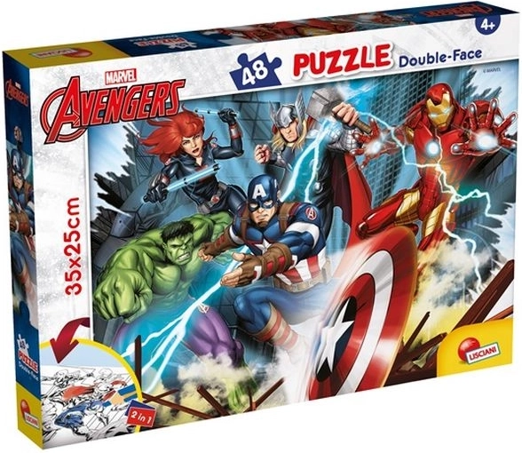 Lisciani Marvel Avengers puzzle dwustronne 48 elementów