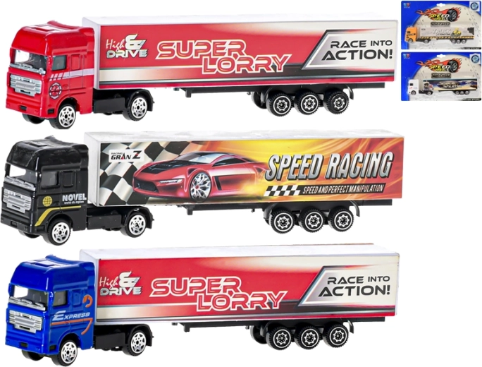 Metalowa ciężarówka kontenerowa 20 cm, skala 1:87, wolny bieg