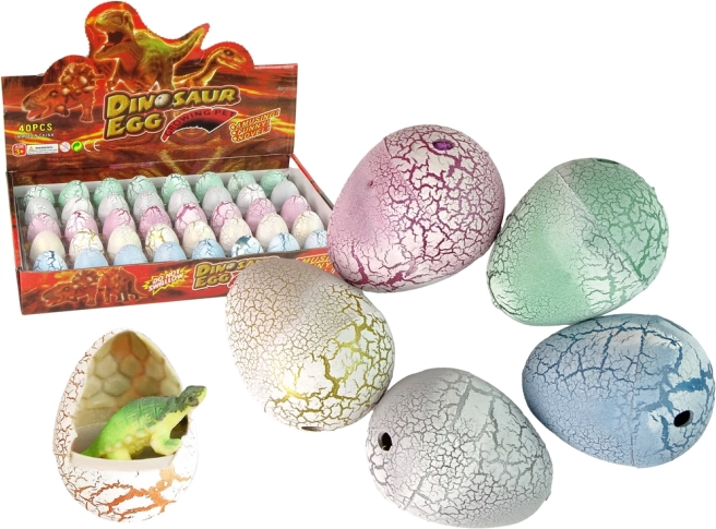 Wyłaniające się magiczne jajo dinozaura 4 cm białe