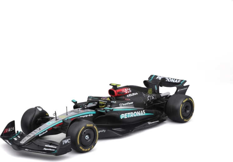 Zestaw modelarski Bburago Racing Formuła Mercedes‑AMG Petronas W15 2024 #44 Lewis Hamilton 1:24