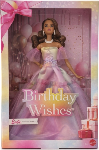 Barbie Signature Birthday Wishes – kolekcjonerska lalka z podstawką