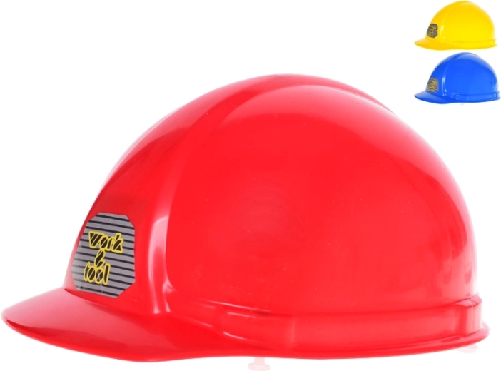 Dziecięcy kask budowlany z regulowanym paskiem, plastikowy, 3 kolory