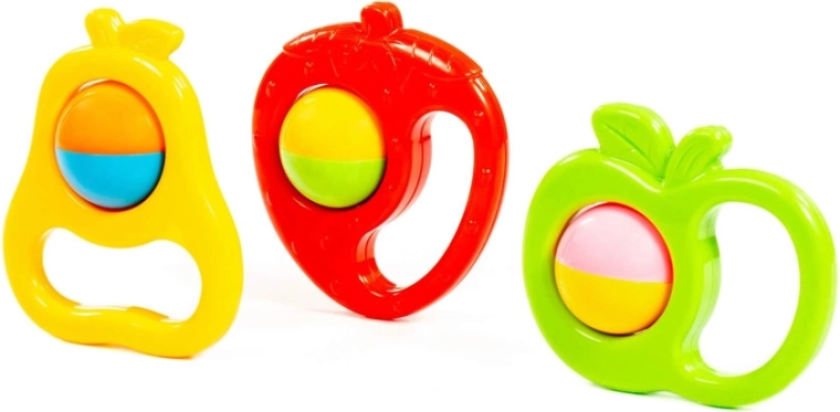 Zestaw grzechotek w kształcie owoców