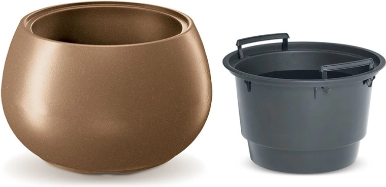 Donica HEOS ECO WOOD z wkładem 43,6 cm naturo