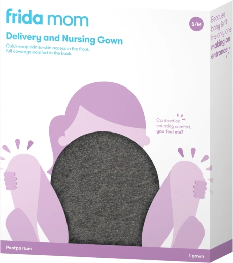 Koszula do karmienia i porodowa Frida Mom z wiskozy z kieszeniami