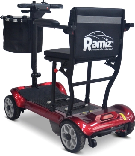 Elektryczny czterokołowy skuter dla seniorów EasyGo – czerwony