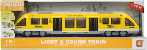 Tramwaj na napęd kinetyczny żółty 1:16