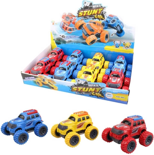 Terenowe auto kaskaderskie na napęd frykcyjny z dużymi kołami 19 cm - 1 szt.