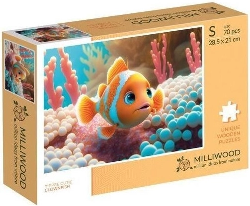 Milliwood Yippee cutie błazenek (rybka) – drewniane puzzle