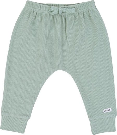 Lodger dziecięce spodnie dresowe jogger nomad rib silt green, rozm. 56