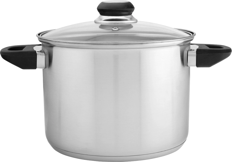 Emilio wysoki garnek ze stali nierdzewnej 4,3 l ze szklaną pokrywką (20 cm)