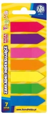 Samoprzylepne zakładki indeksujące ASTRA, 7 kolorów, 45 × 12 mm